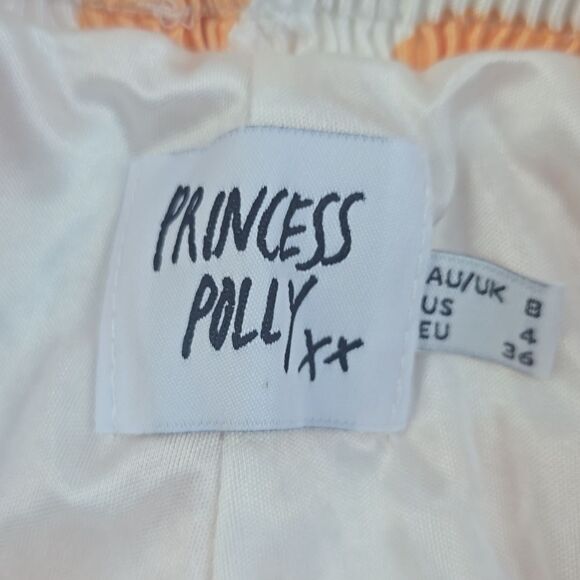 Princess Polly Swifter Orange Shorts ONLY Size 4 - Picture 8 of 9
